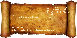 Östreicher Liza névjegykártya